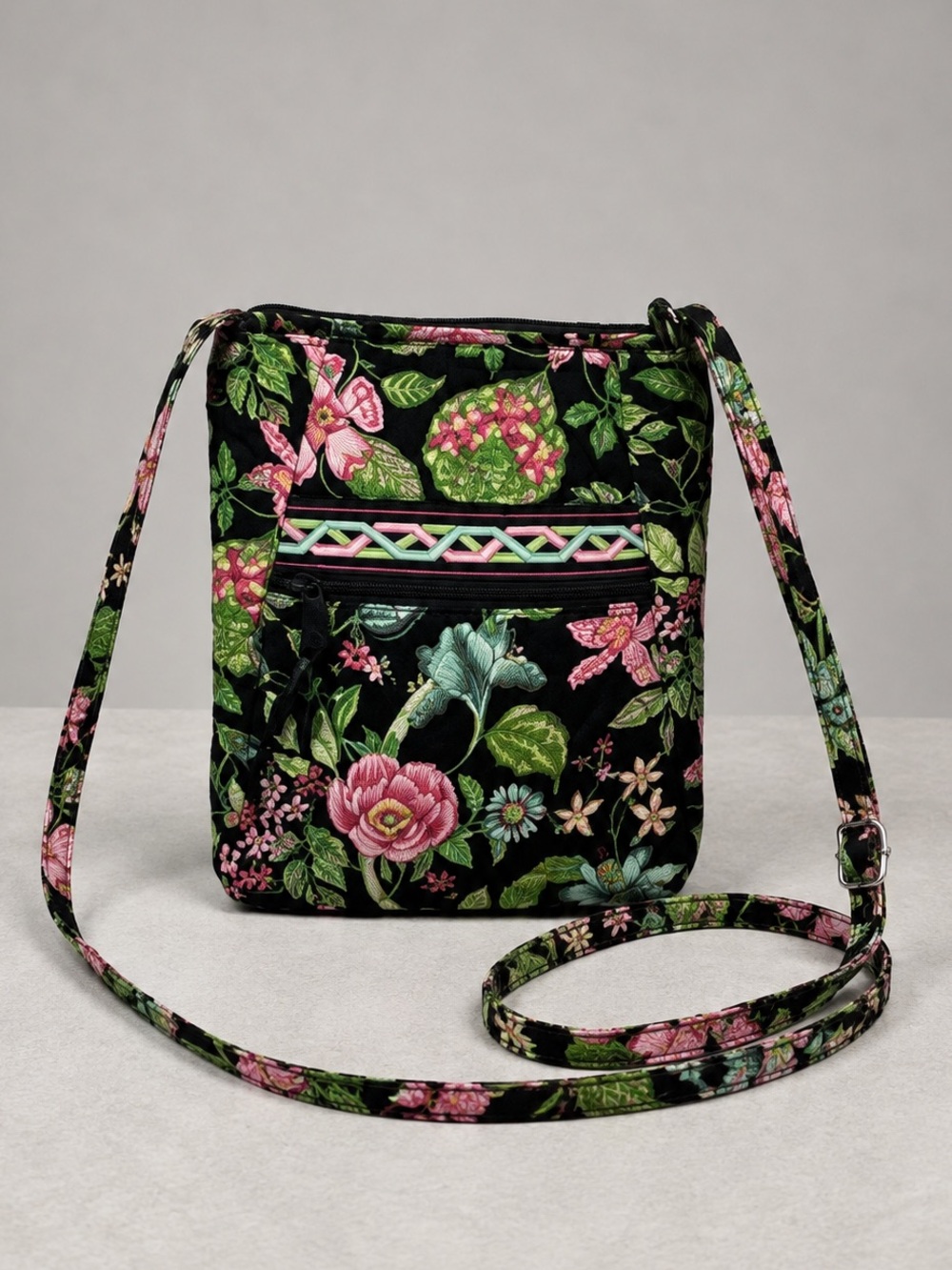 Vera Bradley Botanica Hipster Crossbody Floral Cottage Bohemian Retired Quilted